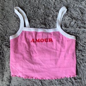 “Amour” 90’s Crop Top